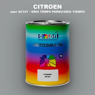 Автомобильная краска CITROEN, цвет AC107 - GRIS TEMPS PERDU/GRIS TIEMPO