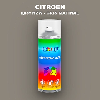 Аэрозольная краска CITROEN, цвет HZW - GRIS MATINAL
