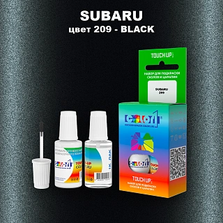 Краска для сколов во флаконе с кисточкой SUBARU, цвет 209 - BLACK