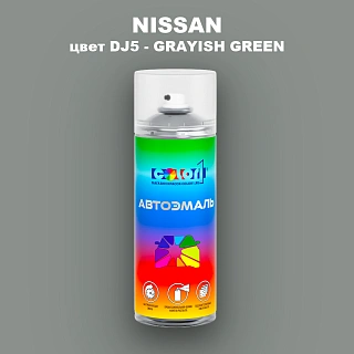 Аэрозольная краска NISSAN, цвет DJ5 - GRAYISH GREEN