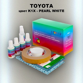 Ремкомплект для ремонта глубоких сколов и царапин TOYOTA, цвет K1X - PEARL WHITE