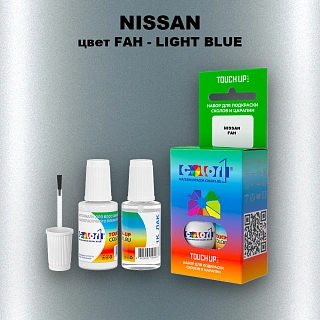Краска для сколов во флаконе с кисточкой NISSAN, цвет FAH - LIGHT BLUE