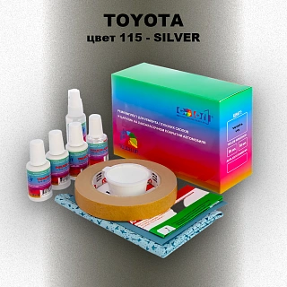 Ремкомплект для ремонта глубоких сколов и царапин TOYOTA, цвет 115 - SILVER