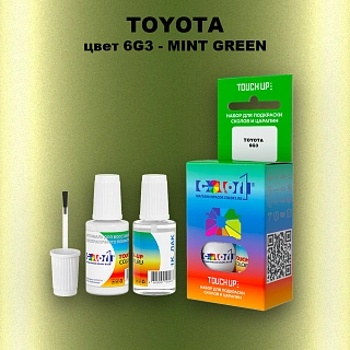 Краска для сколов во флаконе с кисточкой TOYOTA, цвет 6G3 - MINT GREEN