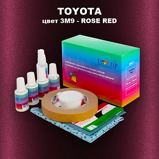 Ремкомплект для ремонта глубоких сколов и царапин TOYOTA, цвет 3M9 - ROSE RED