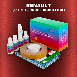 Ремкомплект для ремонта глубоких сколов и царапин RENAULT, цвет 701 - ROUGE COQUELICOT
