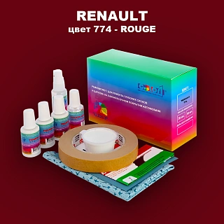 Ремкомплект для ремонта глубоких сколов и царапин RENAULT, цвет 774 - ROUGE