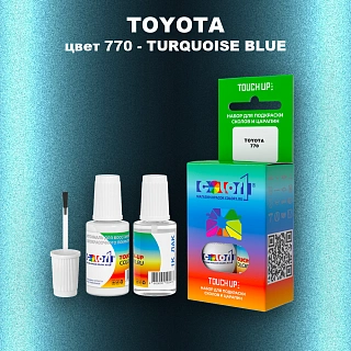Краска для сколов во флаконе с кисточкой TOYOTA, цвет 770 - TURQUOISE BLUE