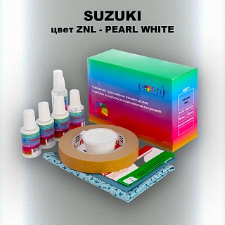 Ремкомплект для ремонта глубоких сколов и царапин SUZUKI, цвет ZNL - PEARL WHITE