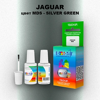 Краска для сколов во флаконе с кисточкой JAGUAR, цвет MDS - SILVER GREEN
