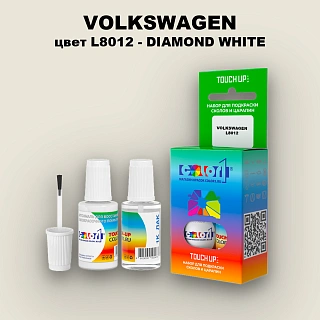 Краска для сколов во флаконе с кисточкой VOLKSWAGEN, цвет L8012 - DIAMOND WHITE