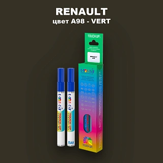 Карандаш-маркер с краской RENAULT, цвет A98 - VERT MAT (M)