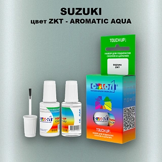 Краска для сколов во флаконе с кисточкой SUZUKI, цвет ZKT - AROMATIC AQUA