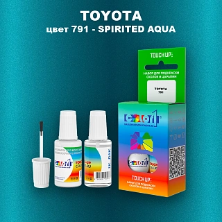 Краска для сколов во флаконе с кисточкой TOYOTA, цвет 791 - SPIRITED AQUA