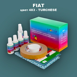Ремкомплект для ремонта глубоких сколов и царапин FIAT, цвет 483 - TURCHESE