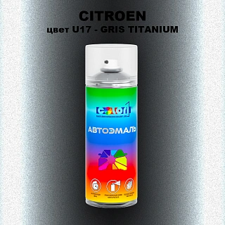 Аэрозольная краска CITROEN, цвет U17 - GRIS TITANIUM