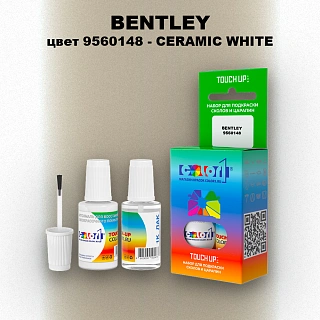 Краска для сколов во флаконе с кисточкой BENTLEY, цвет 9560148 - CERAMIC WHITE