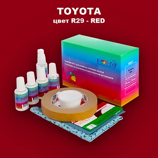 Ремкомплект для ремонта глубоких сколов и царапин TOYOTA, цвет R29 - RED