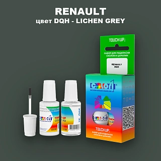 Краска для сколов во флаконе с кисточкой RENAULT, цвет DQH - LICHEN GREY
