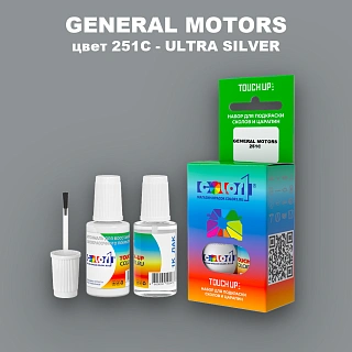 Краска для сколов во флаконе с кисточкой GM, цвет  251C - ULTRASILVER