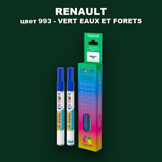 Карандаш-маркер с краской RENAULT, цвет 993 - VERT ONF