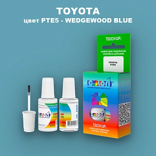 Краска для сколов во флаконе с кисточкой TOYOTA, цвет PTE5 - WEDGEWOOD BLUE