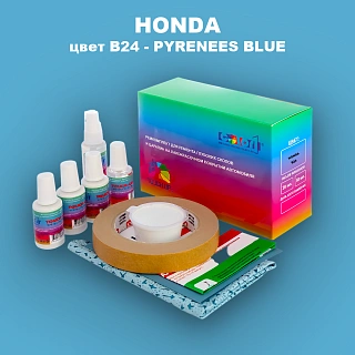 Ремкомплект для ремонта глубоких сколов и царапин HONDA, цвет B24 - PYRENEES BLUE