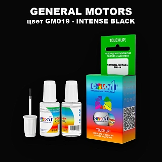 Краска для сколов во флаконе с кисточкой GM, цвет  GM019 - INTENSEBLACK