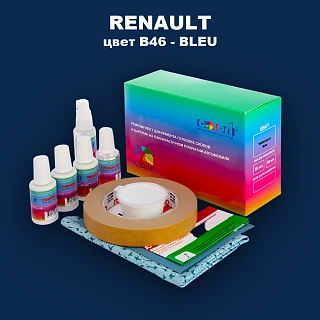 Ремкомплект для ремонта глубоких сколов и царапин RENAULT, цвет B46 - BLEU