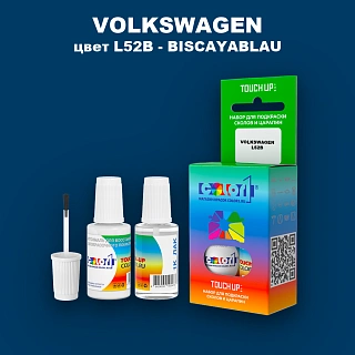 Краска для сколов во флаконе с кисточкой VOLKSWAGEN, цвет L52B - BISCAYABLAU