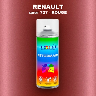Аэрозольная краска RENAULT, цвет 727 - ROUGE
