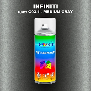 Аэрозольная краска INFINITI, цвет G03-1 - MEDIUM GRAY