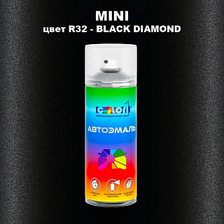 Аэрозольная краска MINI, цвет R32 - BLACK DIAMOND