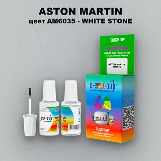 Краска для сколов во флаконе с кисточкой ASTON MARTIN, цвет AM6035 - WHITE STONE