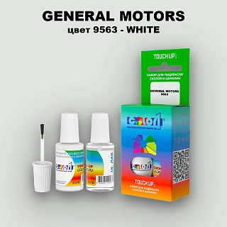 Краска для сколов во флаконе с кисточкой GM, цвет  9563 - WHITE