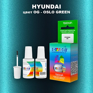Краска для сколов во флаконе с кисточкой HYUNDAI, цвет OG - OSLO GREEN