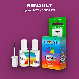 Краска для сколов во флаконе с кисточкой RENAULT, цвет A73 - VIOLET