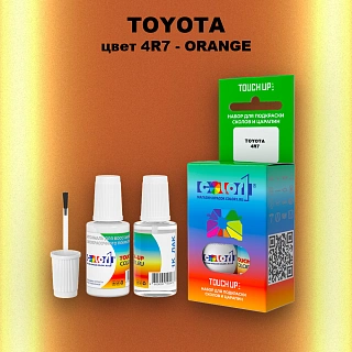 Краска для сколов во флаконе с кисточкой TOYOTA, цвет 4R7 - ORANGE