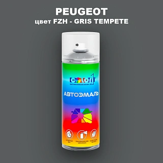Аэрозольная краска PEUGEOT, цвет FZH - GRIS TEMPETE