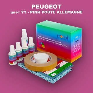 Ремкомплект для ремонта глубоких сколов и царапин PEUGEOT, цвет Y3 - PINK POSTE ALLEMAGNE