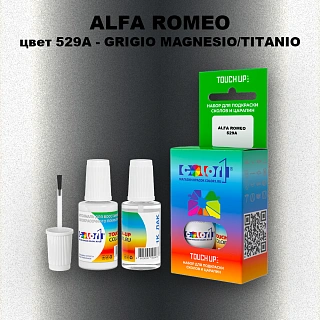 Краска для сколов во флаконе с кисточкой ALFA ROMEO, цвет 529A - GRIGIO MAGNESIO/TITANIO