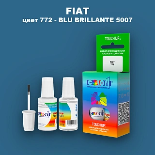 Краска для сколов во флаконе с кисточкой FIAT, цвет 772 - BLU BRILLANTE 5007