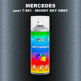 Аэрозольная краска MERCEDES, цвет 7-981 - MOODY SKY GREY