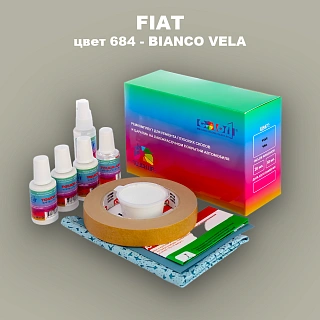Ремкомплект для ремонта глубоких сколов и царапин FIAT, цвет 684 - BIANCO VELA