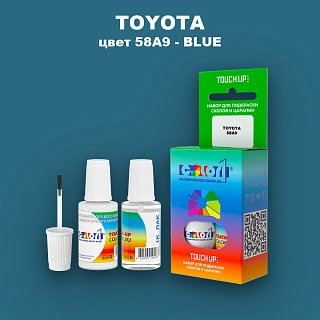 Краска для сколов во флаконе с кисточкой TOYOTA, цвет 58A9 - BLUE