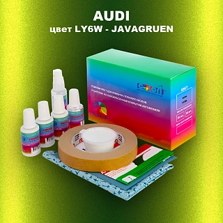 Ремкомплект для ремонта глубоких сколов и царапин AUDI, цвет LY6W - JAVAGRUEN