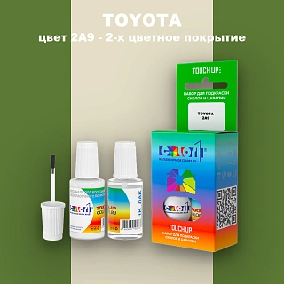 Краска для сколов во флаконе с кисточкой TOYOTA, цвет 2A9 - 2-х цветное покрытие