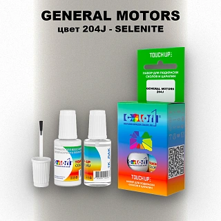 Краска для сколов во флаконе с кисточкой GENERAL MOTORS, цвет 204J - SELENITE