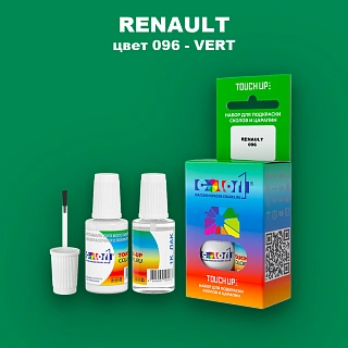 Краска для сколов во флаконе с кисточкой RENAULT, цвет 96 - VERT