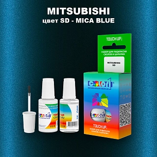 Краска для сколов во флаконе с кисточкой MITSUBISHI, цвет SD - MICA BLUE